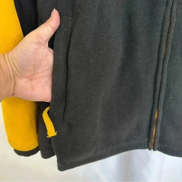 Pittsburgh Steelers Windbreaker Zip Up‎ Fleece Lining Mens Size Large Two Tone - Picture 4 of 16